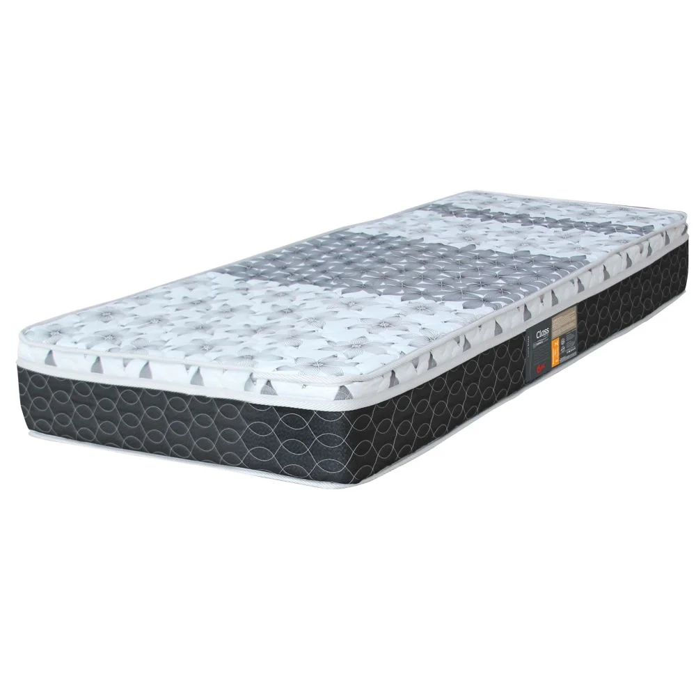 Colchão Solteiro Mola Class Bonnel New Euro 96x203x25cm Branco/Cinza - Castor
