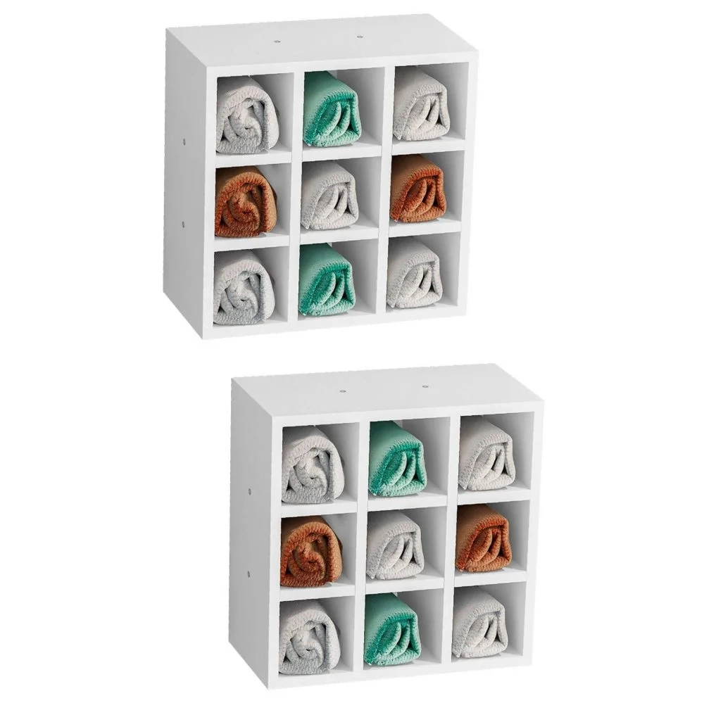 Nichos Decorativo Porta Toalha Salão Kit 2 Branco - AJL Móveis