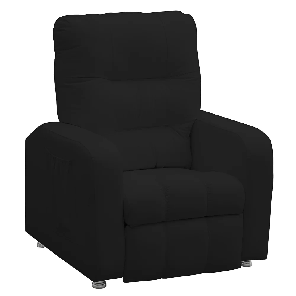 Poltrona do Papai Reclinável Turim Corano Preto - JS Móveis