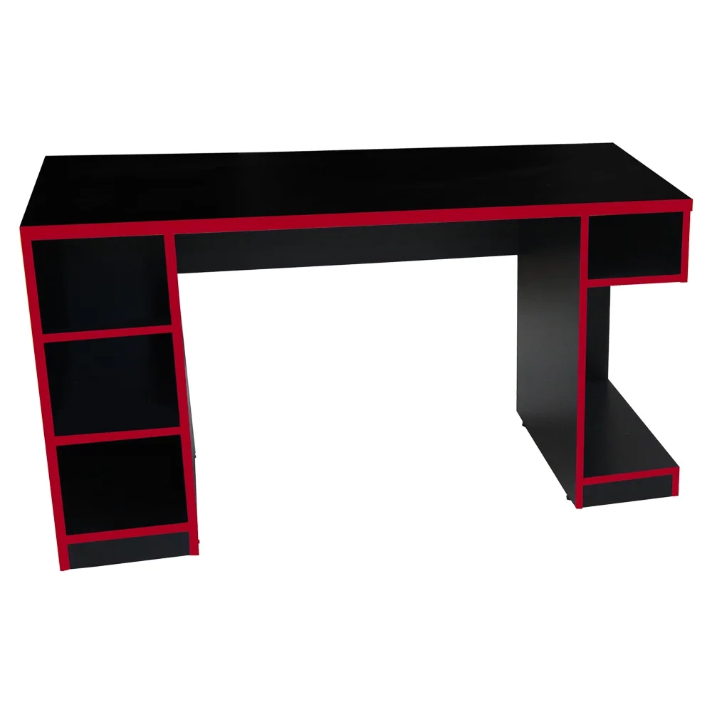 Mesa Para Computador Notebook Gamer Pro Preto/Vermelho - Fit Mobel