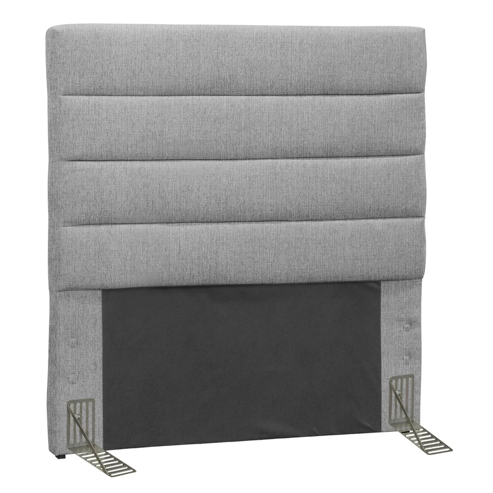 Cabeceira Solteiro 90cm Greta Linho Cinza Z51 - Mpozenato