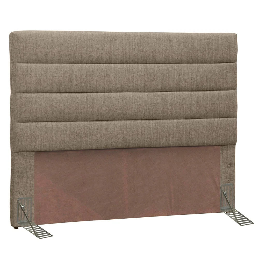 Cabeceira Casal King 195cm Greta Linho Areia Z51 - Mpozenato