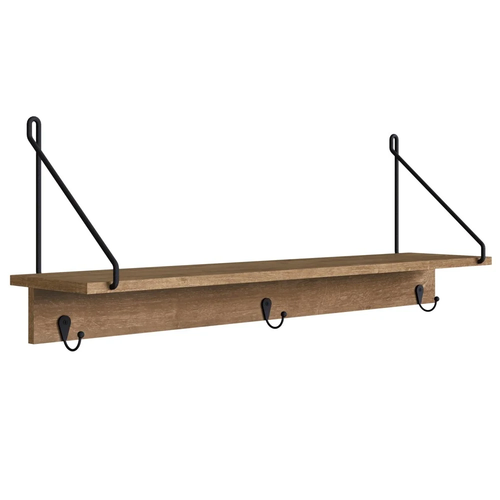 Prateleira Decorativa Multiuso Estilo Industrial  Tube Vermont/Preto - Artesano