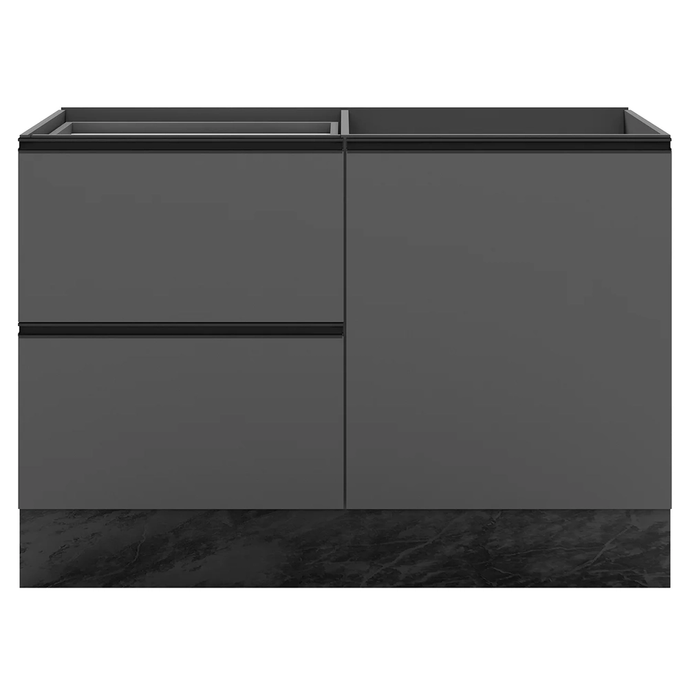 Balcão de Cozinha Para Pia 120cm Grace Grafite Z44          - Mpozenato