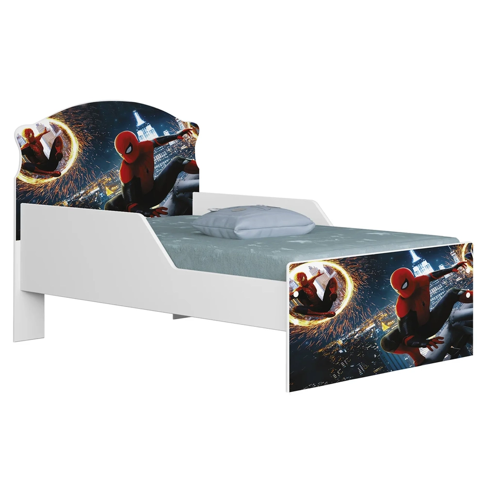 Mini Cama Infantil 148x68cm Proteção Lateral Herói Aranha Z53 - Mpozenato