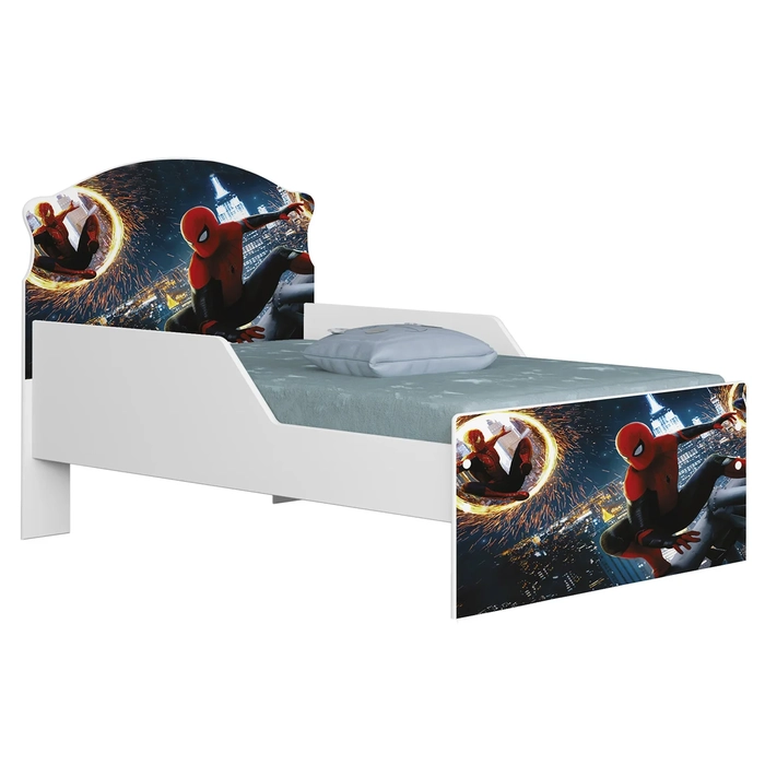 Mini Cama Infantil 148x68cm Proteção Lateral Herói Aranha Z53 - Mpozenato