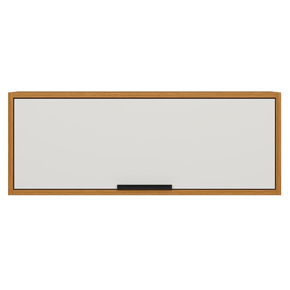 Armário Aéreo Basculante 80cm Nala Freijó UV/Off Acetinado Z44 - Mpozenato