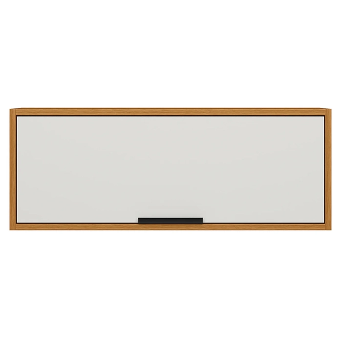 Armário Aéreo Basculante 80cm Nala Freijó UV/Off Acetinado Z44 - Mpozenato