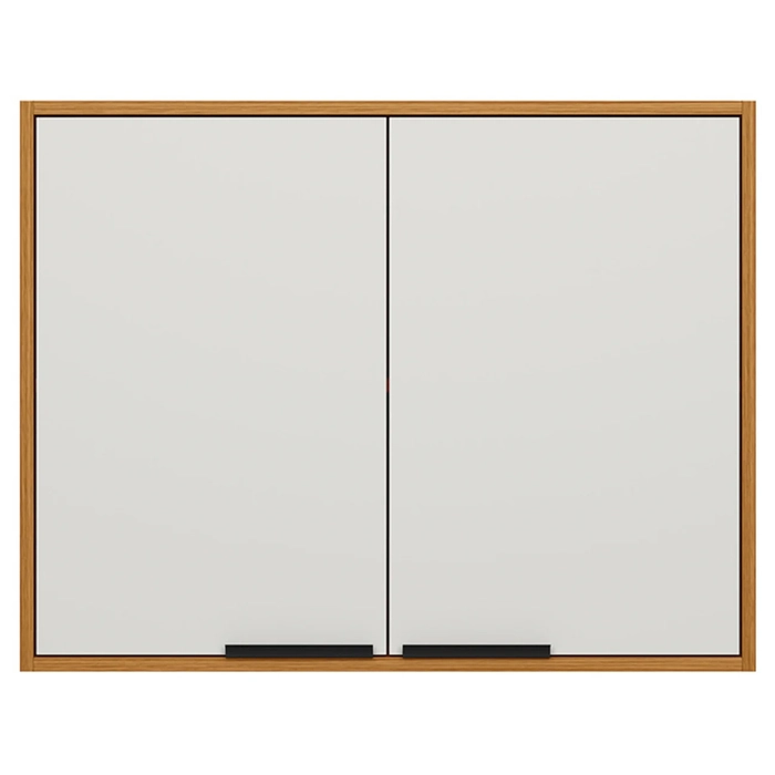 Armário de Cozinha Aéreo 80cm Nala Freijó UV/Off Acetinado Z44 - Mpozenato