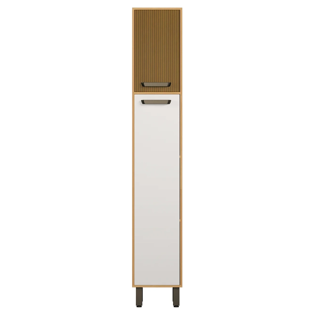 Paneleiro de Cozinha 40cm Emily Freijó/Ripado/Off Acetinado Z44 - Mpozenato