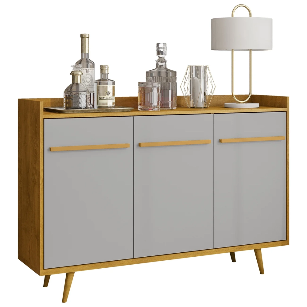 Buffet Aparador Sala de Estar 135cm Nick Naturalle/Off B02  - Mpozenato