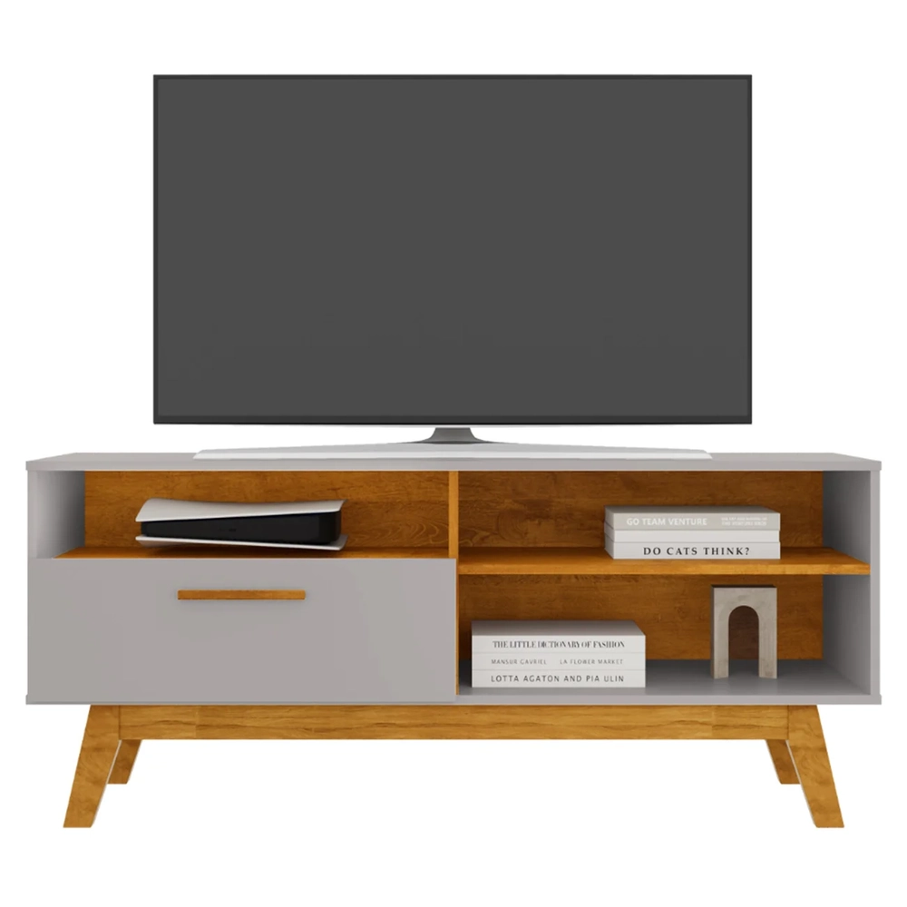 Rack Bancada Para TV 55 Pol 136cm Paládio Off/Naturalle     - Bechara