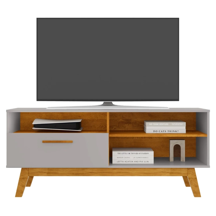 Rack Bancada Para TV 55 Pol 136cm Paládio Off/Naturalle     - Bechara