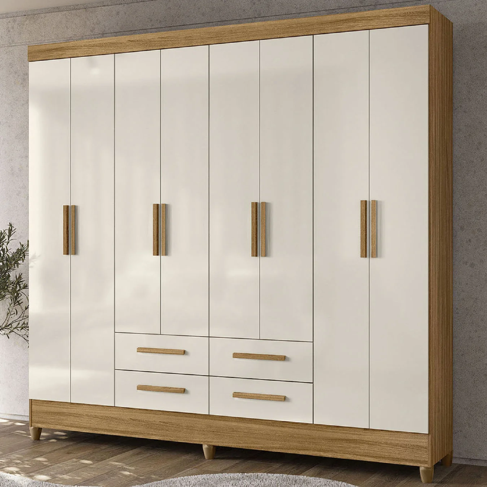 Guarda Roupa Casal 204cm 8 Portas Vitta Freijó/Off Z17       - Mpozenato