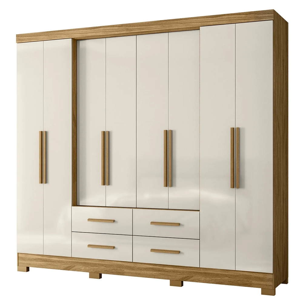 Guarda Roupa Casal 237cm 8 Portas Archi Freijó/Off Z17       - Mpozenato