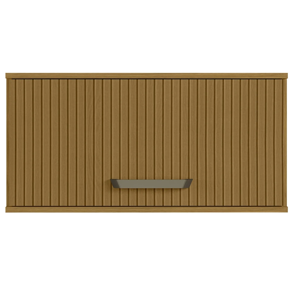 Armário Aéreo Basculante 80cm Rita Freijó/Ripado Z44        - Mpozenato