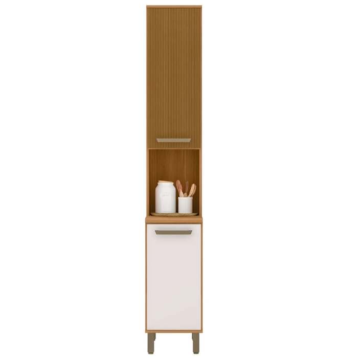 Paneleiro de Cozinha 2 Portas 36cm Rita Freijó/Off Acetinado Z44 - Mpozenato
