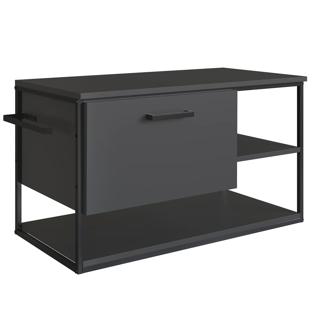 Gabinete de Banheiro Suspenso 80cm Para Cuba Yuri Grafite Z54 - Mpozenato