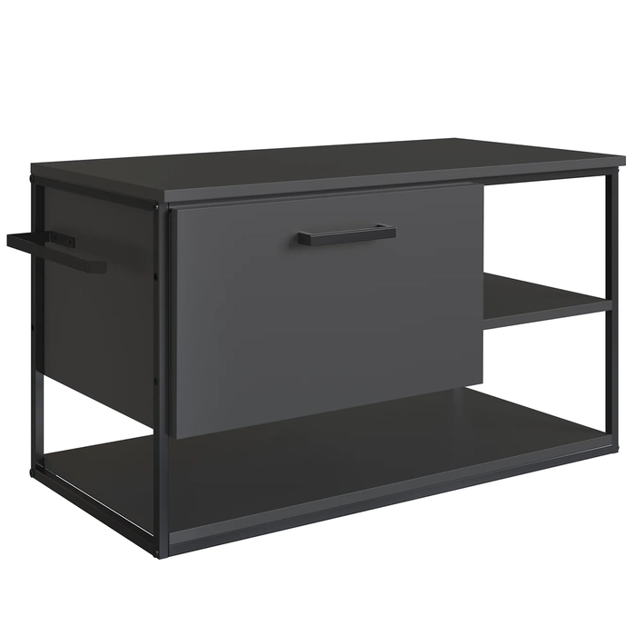 Gabinete de Banheiro Suspenso 80cm Para Cuba Yuri Grafite Z54 - Mpozenato