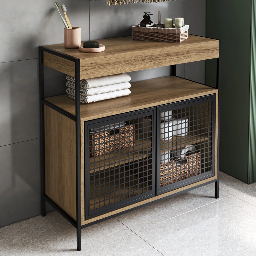 Gabinete de Banheiro 80cm Industrial Para Cuba Liny Mel Z54 - Mpozenato