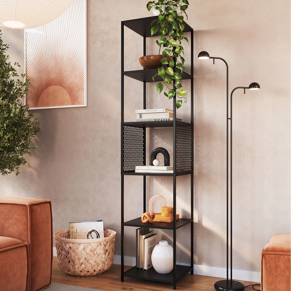 Estante Multiuso Industrial Alta com 4 Prateleiras Preto Z54 - Mpozenato