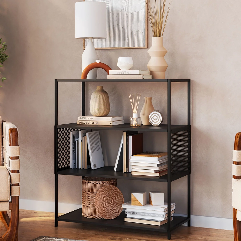 Estante Multiuso Industrial 77cm com Prateleiras Alure Preto Z54 - Mpozenato