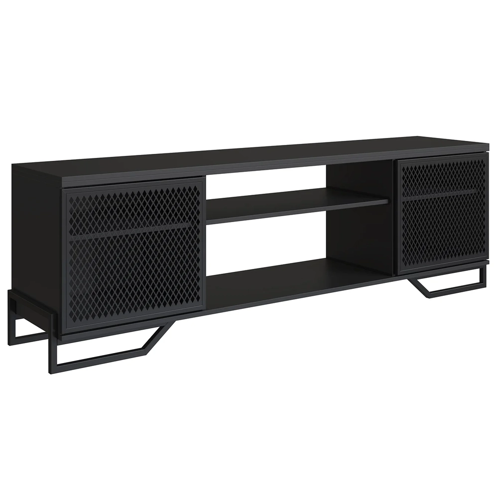 Rack Bancada Para TV 70 Pol Industrial Vesper Preto Z54     - Mpozenato
