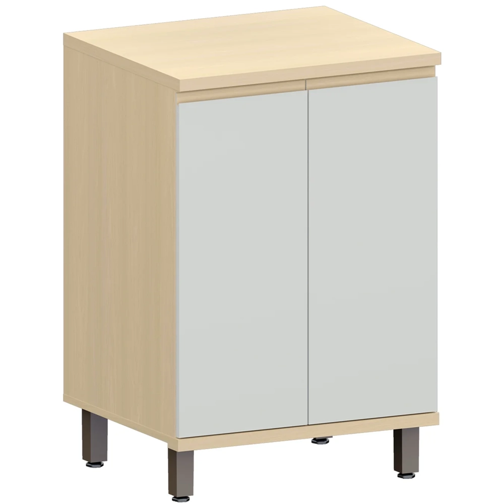 Balcão de Cozinha Tampo 60cm 2 Portas Pierre Carvalho/Cinza L01 - Mpozenato