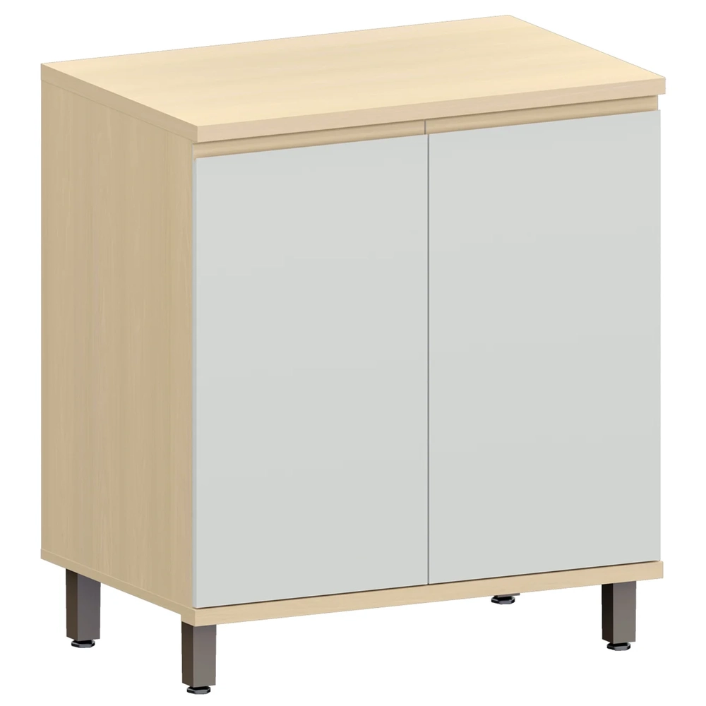 Balcão de Cozinha Tampo 80cm 2 Portas Pierre Carvalho/Cinza L01 - Mpozenato