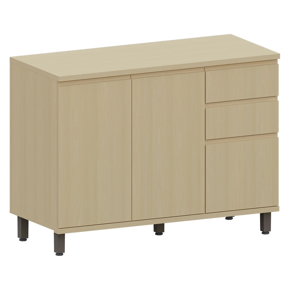 Balcão de Cozinha Com Tampo 120cm Pierre Carvalho L01 - Mpozenato