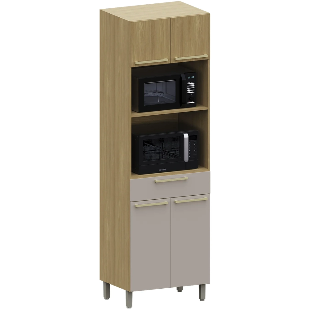 Paneleiro Cozinha Torre Quente 70cm Mirella Freijó/Cinammon L01 - Mpozenato