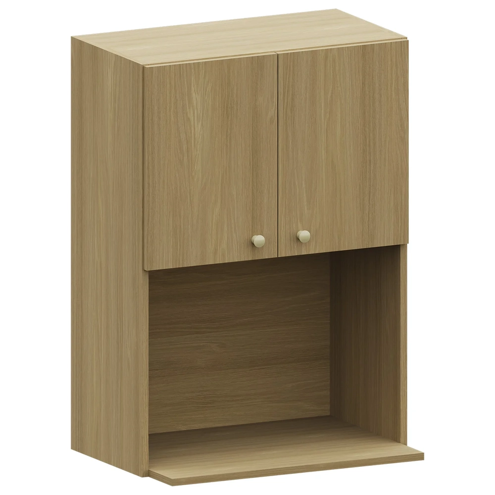 Armário de Cozinha 60cm Com Nicho Micro-ondas Mirella Freijó L01 - Mpozenato