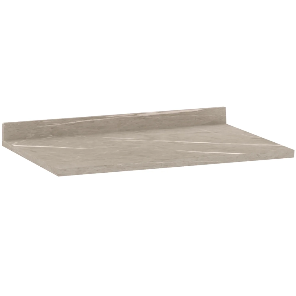 Tampo Para Balcão de Cozinha 120cm Mirella Quartzo Bege L01 - Mpozenato