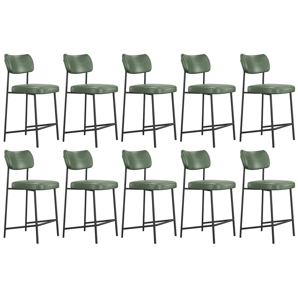 Banqueta Cozinha Média Kit 10 Milli Sintético Verde A14     - Mpozenato