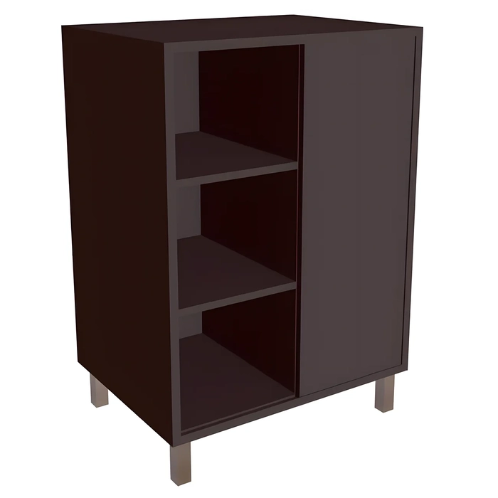 Gabinete de Banheiro 60cm Para Cuba 1 Porta Malu Grafite F10 - Mpozenato