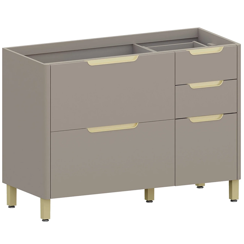 Balcão de Cozinha Para Pia 120cm 2 Portas Marina Cinammon L01 - Mpozenato