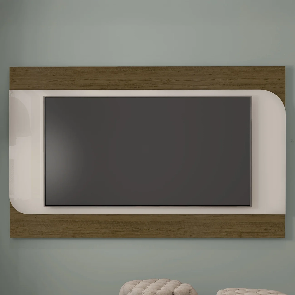 Painel Tv 86 Pol 220cm Suspenso Reno Pinho/Off White A09   - Mpozenato 