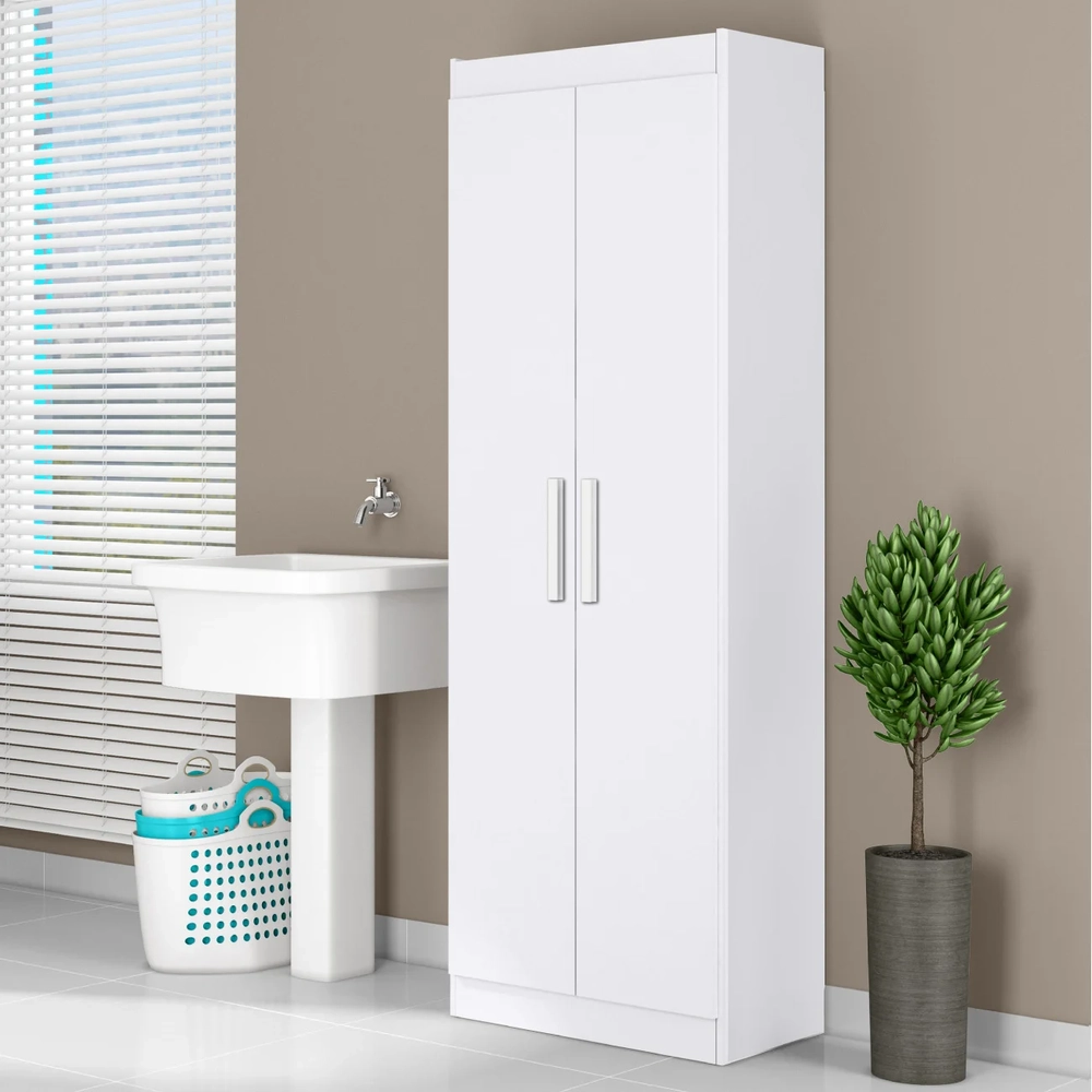 Armário Multiuso Lavanderia 60cm Lorandel Branco A15       - Mpozenato 