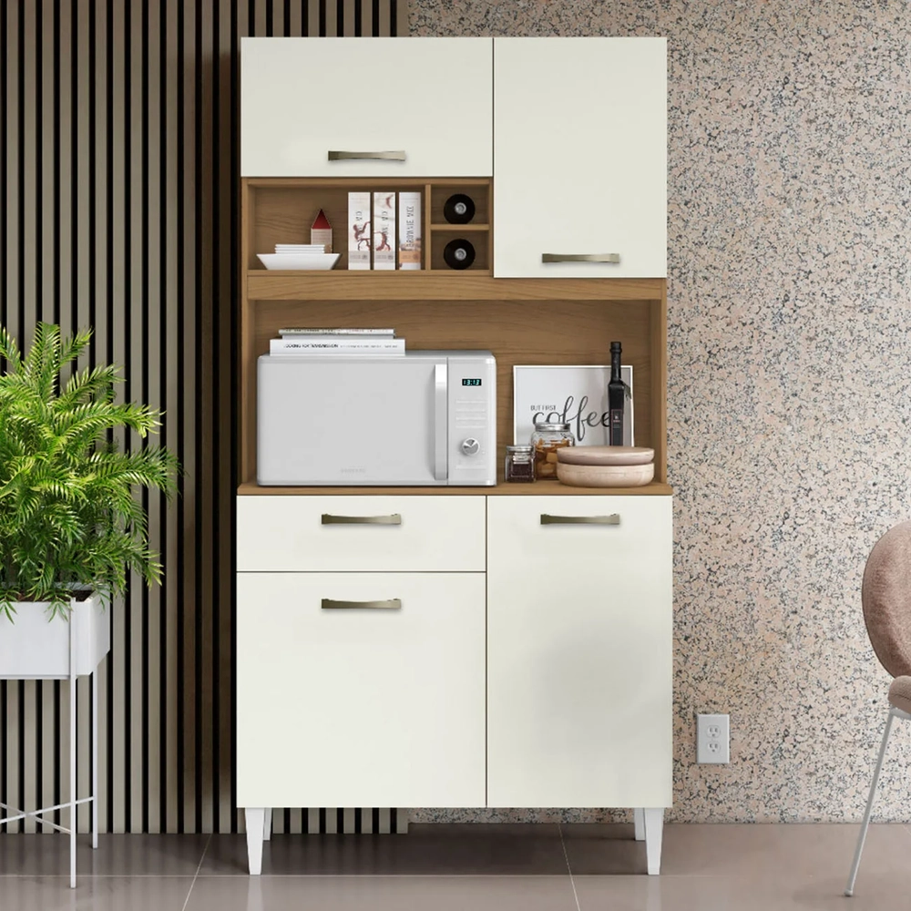 Armário de Cozinha Compacta 91cm Morgan Atacama/Off A15 - Mpozenato