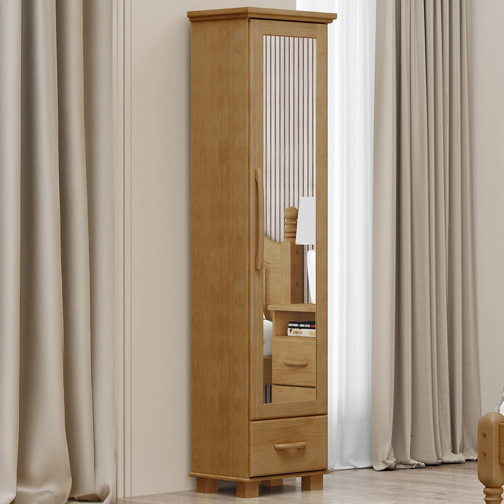 Sapateira de Madeira 47cm 1 Porta Com Espelho Eduarda Freijó F07 - Mpozenato