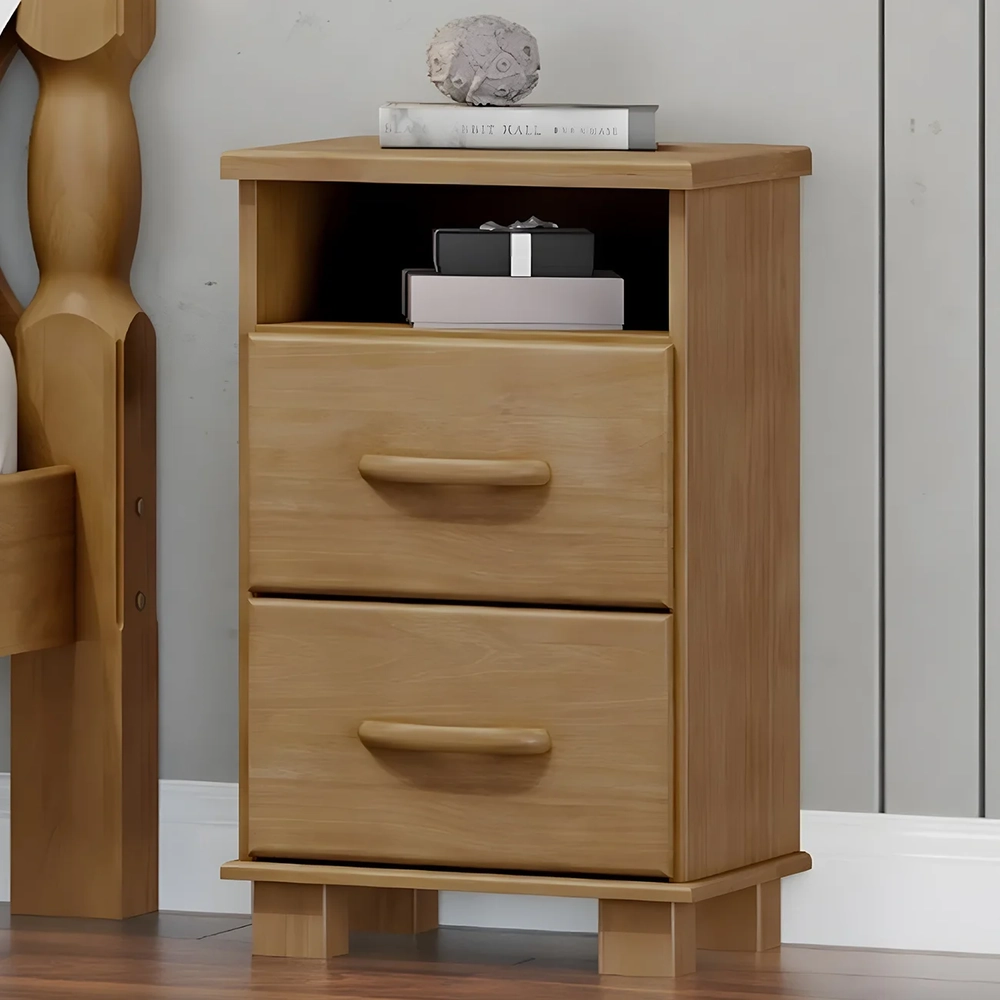 Mesa Cabeceira 44cm Para Quarto 2 Gavetas Eduarda Freijó F07 - Mpozenato