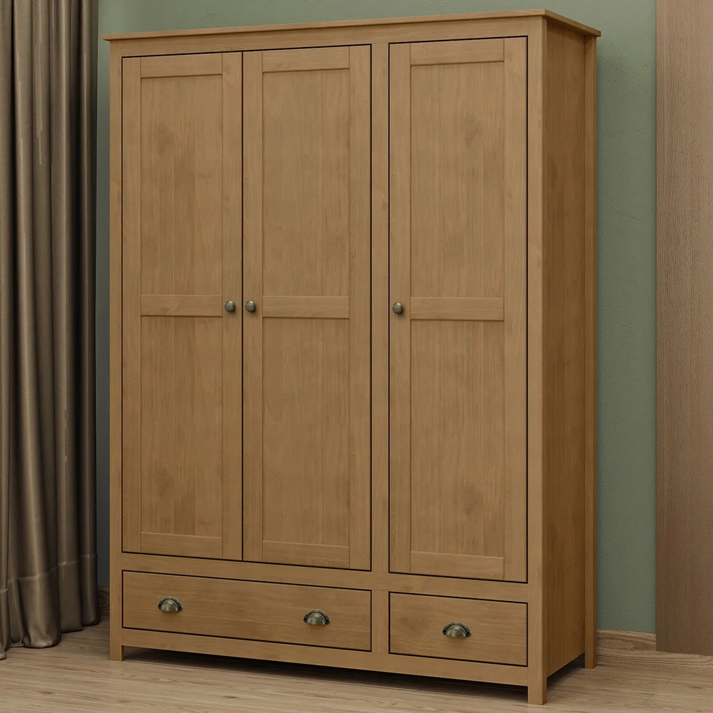 Guarda Roupa Solteiro 136cm 3 Portas Lázio Freijó F07       - Mpozenato