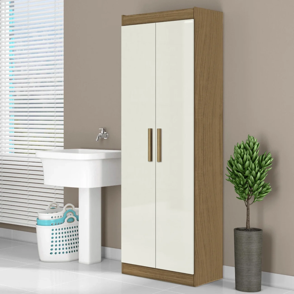 Armário Multiuso Lavanderia 60cm Lorandel Atacama/Off A15  - Mpozenato 