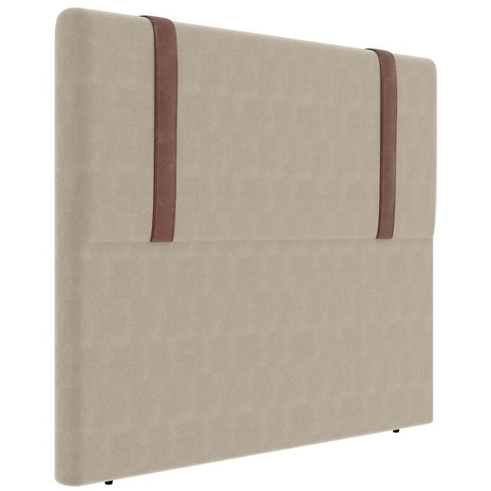Cabeceira Cama Box Casal 140cm Estofada Glory Linho Bege Z04 - Mpozenato