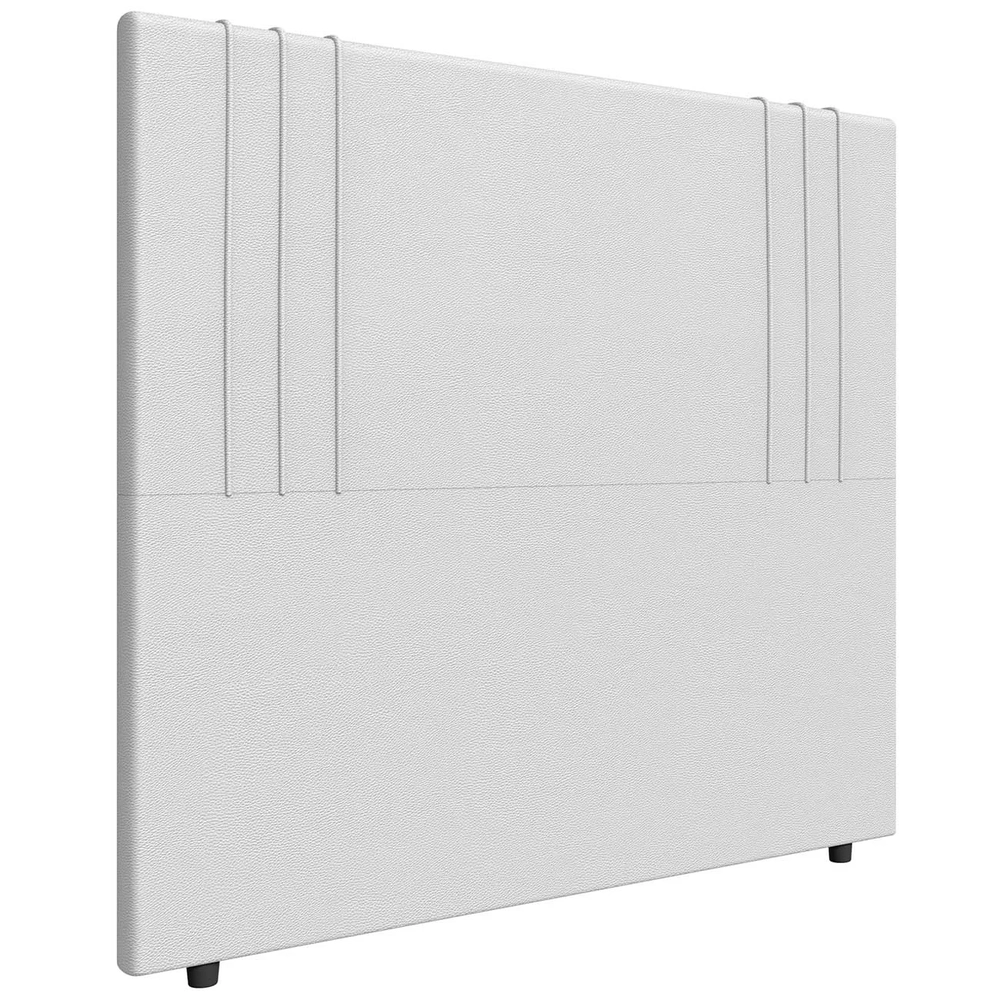 Cabeceira Cama Box Solteiro 90cm Estofada Rama Sintético Branco Z04 - Mpozenato