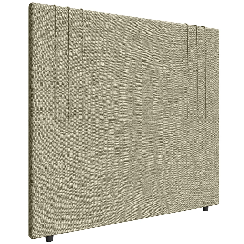 Cabeceira Cama Box Solteiro 90cm Estofada Rama Linho Areia Z04 - Mpozenato