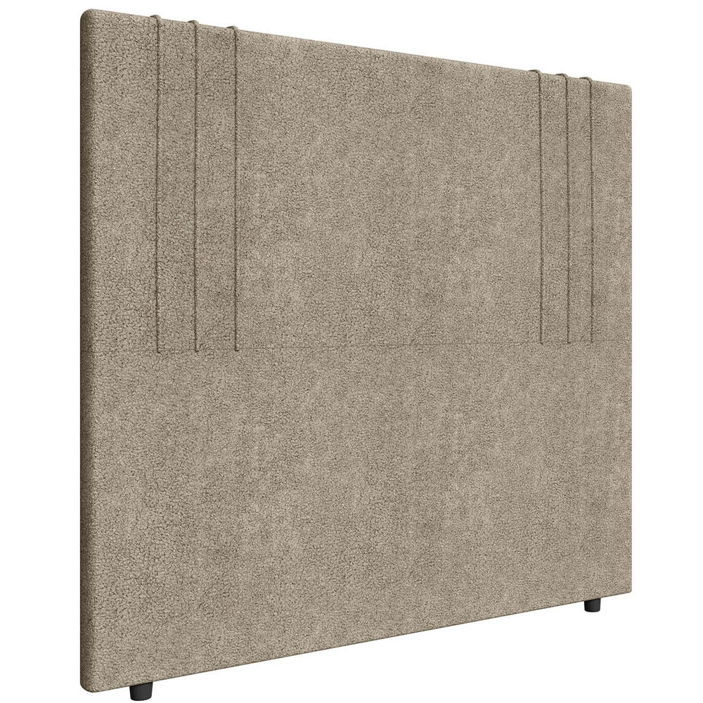 Cabeceira Cama Box Casal 140cm Estofada Rama Boucle Capuccino Z04 - Mpozenato