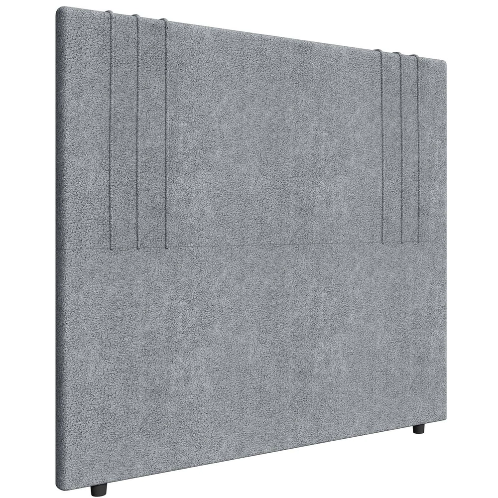 Cabeceira Cama Box Casal 140cm Estofada Rama Boucle Cinza Z04 - Mpozenato 