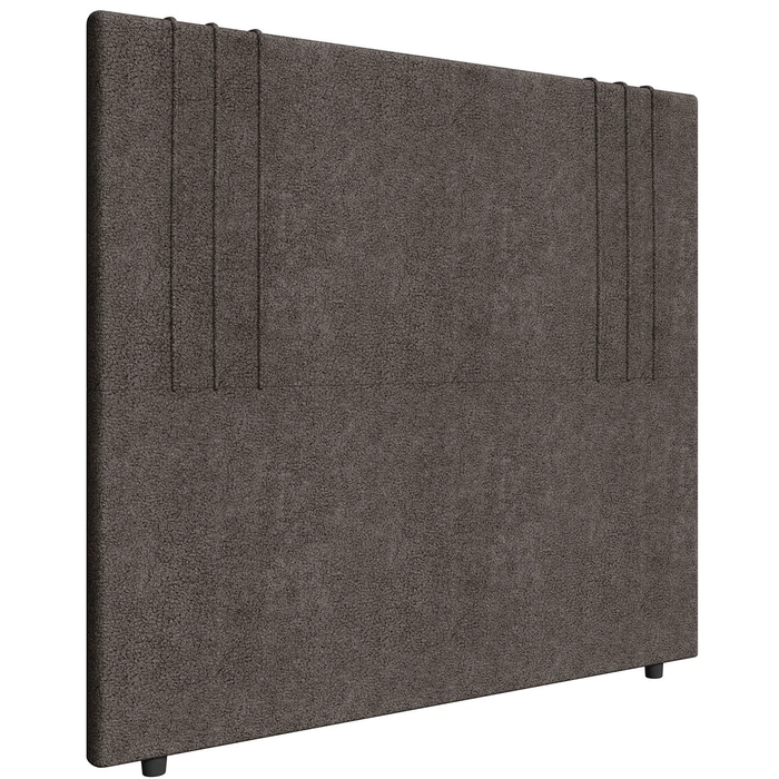 Cabeceira Cama Box Casal 140cm Estofada Rama Boucle Marrom Z04 - Mpozenato 