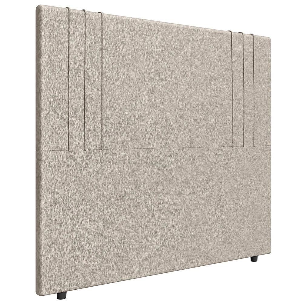 Cabeceira Cama Box Casal 140cm Estofada Rama Sintético Bege Z04 - Mpozenato 